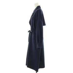 BLUE LABEL CRESTBRIDGE ウエストリボンコート ロング 薄手 36 S 紺 ネイビー /KO OS