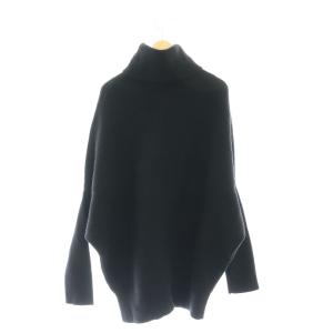 L'Appartement タートルネック Asymmetry Knit ニット セーター 長袖 黒 ブラック