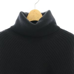 L'Appartement タートルネック Asymmetry Knit ニット セーター 長袖 黒 ブラック