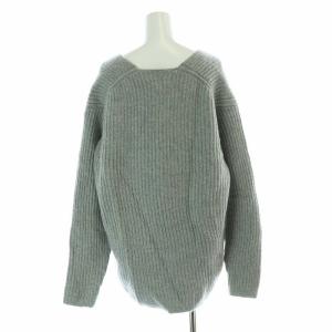 L'Appartement Vネック KNIT TOP ニット セーター 長袖 カシミヤ昆 F グレー 17080560000810