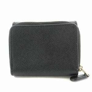 COACH スモールトライフォールドウォレット 三つ折り財布 コンパクト レザー ロゴ 黒 ブラック F37968