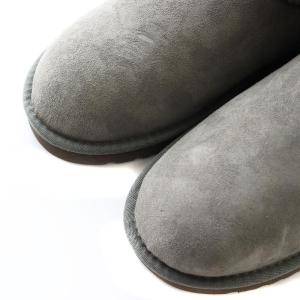 UGG australia MINI BAILEY BUTTON BLING ムートンブーツ スウェードレザー US8 25cm グレー 1003889