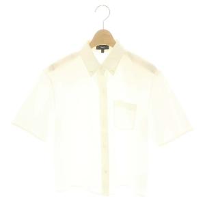 24SS Cotton Shirting Boxy SS PKT SH シャツ 半袖 ボタンダウン P 白 ホワイト
