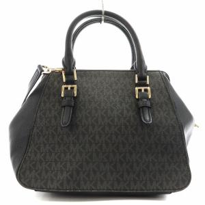 MICHAEL KORS シャーロット MK ハンドバッグ ショルダーバッグ 2way レザー PVC 黒 ブラック /AN16