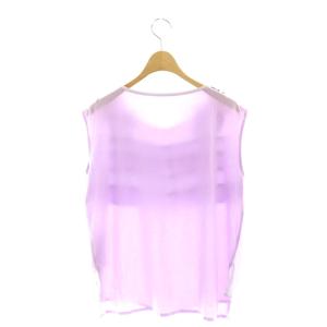 VIVIENNE TAM カットワーク刺繍 ティアード ノースリーブ カットソー 38 ラベンダー