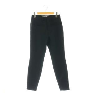 飾りポケット パンツ テーパード スキニー ストレッチ 40 L 黒 ブラック