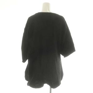 ENFOLD 24SS SOLID WAVE T-SHIRT Tシャツ カットソー 半袖 38 黒 ブラック /MF