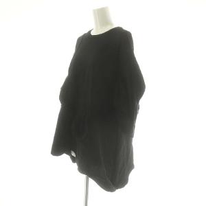 ENFOLD 24SS SOLID WAVE T-SHIRT Tシャツ カットソー 半袖 38 黒 ブラック /MF