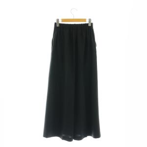 ENFOLD Comfotable Twill センタープレスワイドゴムTROUSERS パンツ タック 36 黒 ブラック