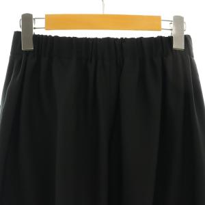 ENFOLD Comfotable Twill センタープレスワイドゴムTROUSERS パンツ タック 36 黒 ブラック