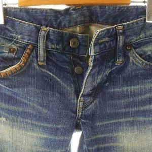 HYSTERIC GLAMOUR スタッズ ローライズデニムパンツ ジーンズ ボトムス ボタンフライ コットン XXS 青 ブルー