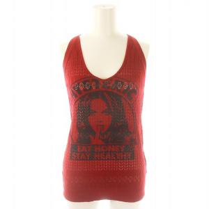 ロゴ ニットキャミソール プルオーバー コットン F 赤 レッド /YQ OS