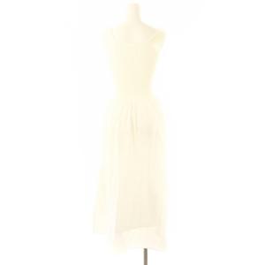 SNIDEL 24SS ニットドッキングコクーンワンピース ロング ノースリーブ F 白 ホワイト