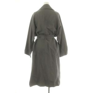 IENA アセテートコットンオーバーチェスターコート アウター ベルト付き 36 S チャコールグレー