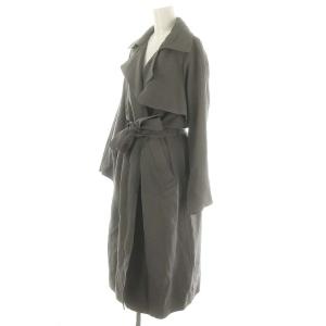 IENA アセテートコットンオーバーチェスターコート アウター ベルト付き 36 S チャコールグレー