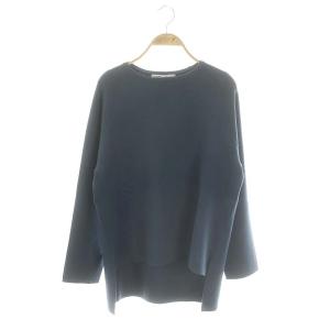 C/N Knit P/O ニット セーター 長袖 チュニック ウール サックスブルー