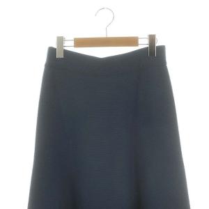 L'Appartement Knit Long SK スカート ニット ロング フレア ウール 38 サックスブルー