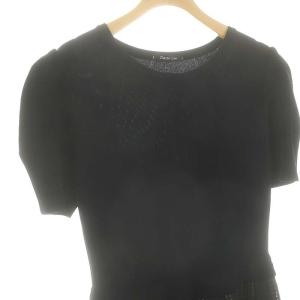 FOXEY BOUTIQUE パーフェクトレディ ドレス ワンピース ロング ミモレ 半袖 切替 40 黒 ブラック /MF OS SH