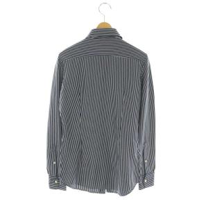 POLO RALPH LAUREN KNIT DRESS SHIRT ポニー刺繍 ストライプ シャツ 長袖 XS 紺 白 ネイビー ホワイト