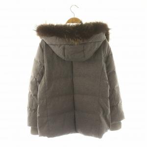 23区 vingt-trois 3WAY LIMONTA TOP DOWN ダウンジャケット アウター ラクーンファー 36 グレー