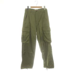 24SS コットンレーヨンモールスキン カーゴパンツ 34 カーキ /HK OS
