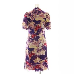 VIVIENNE TAM パワーネット タイダイ柄 半袖 ワンピース 膝丈 ナイロン 1 紫 パープル /NR OS