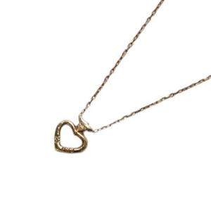 AHKAH ハート ネックレス ペンダント K18 0.02ct イエローゴールド