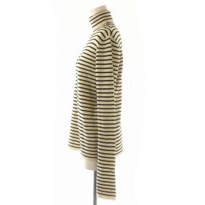 L'Appartement BORDER T/N KNIT ニット セーター 長袖 ボーダー ウール クリーム色 黒 ブラック