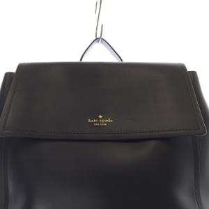 kate spade new york レザー リュックサック ロゴ 青 ブルー
