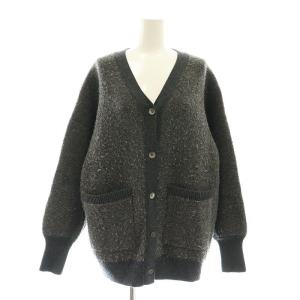 23AW ブークレダブルフェイス カーディガン ニット 長袖 グレー