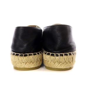 CHANEL スリッポン エスパドリーユ ココマーク 37 ブラック G29762