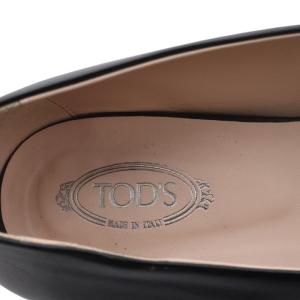 TOD'S フラットシューズ パンプス レザー 39 26cm 黒 ブラック /AK8