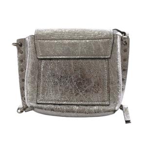 ISABEL MARANT メタリックバッグ ショルダーバッグ レザー シルバー色