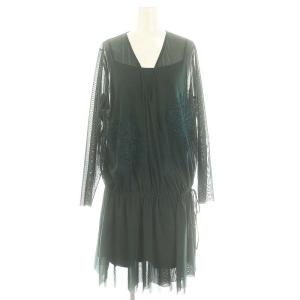 23AW MUM EMBROIDERY ON STRETCH NETTING CASHCOUR チュニック