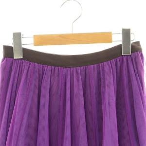 VIVIENNE TAM 22AW チュール スカート ロング フレア 38 M 紫 茶 パープル ブラウン