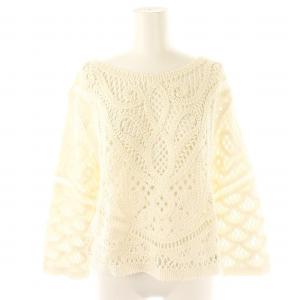 24SS BATTENBERG STYLE SWEATER ニット セーター 長袖 九分袖 透かし編み