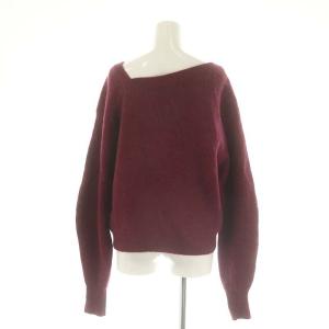 CLANE デフォームボートネックヤクニットトップ セーター 長袖 1 ワイン /DF OS