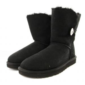 ベイリーボタン ブリング ムートンブーツ ショートブーツ ボア 24cm 黒 1016553 /MM OF