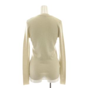 PRADA ニットカーディガン カシミヤ シルク混 長袖 Vネック 42 L ベージュ