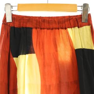 TOGA アーカイブス ARCHIVES Inner print skirt インナープリントスカート フレア ロング マキシ丈 XS/34