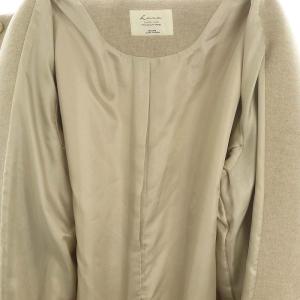 JOURNAL STANDARD relume LANA ウール140 クルーネックコート ノーカラー アウター ロング 40 ベージュ