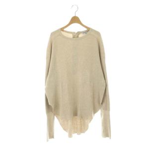 ワッフル フィッシュテール バックヘンリー カットソー 長袖 バックテール ベージュ グレー