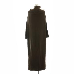 L'Appartement オフタートルネック マキシ ワンピース ロング丈 マキシ丈 長袖 ウール 36 S 茶 ブラウン