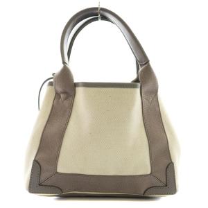 BALENCIAGA ネイビー カバス トートバッグ XS 2WAY ポーチ付き 390346 ベージュ