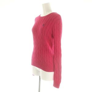POLO RALPH LAUREN ケーブルニット セーター 長袖 M ラズベリーピンク