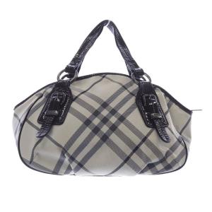 BURBERRY BLUE LABEL チェック ハンドバッグ 白 ホワイト