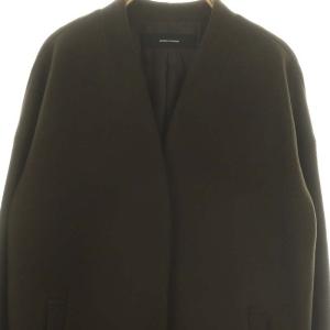 JOURNAL STANDARD スーパー140ビーバーコクーンコート ノーカラー ロング ウール S 茶 ブラウン