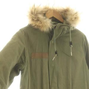 Schott ライナー付き モッズコート アウター ロング フード ラクーンファー付き M カーキ