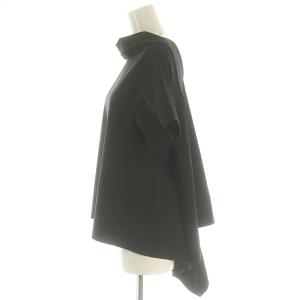 MM6 Maison Margiela バックオープン レイヤードデザイン ブラウス シャツ 半袖 36 XS 黒 ブラック /YQ OS