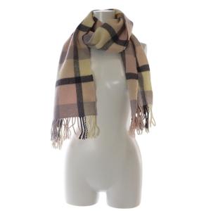 BLUE LABEL CRESTBRIDGE マフラー チェック フリンジ マルチカラー